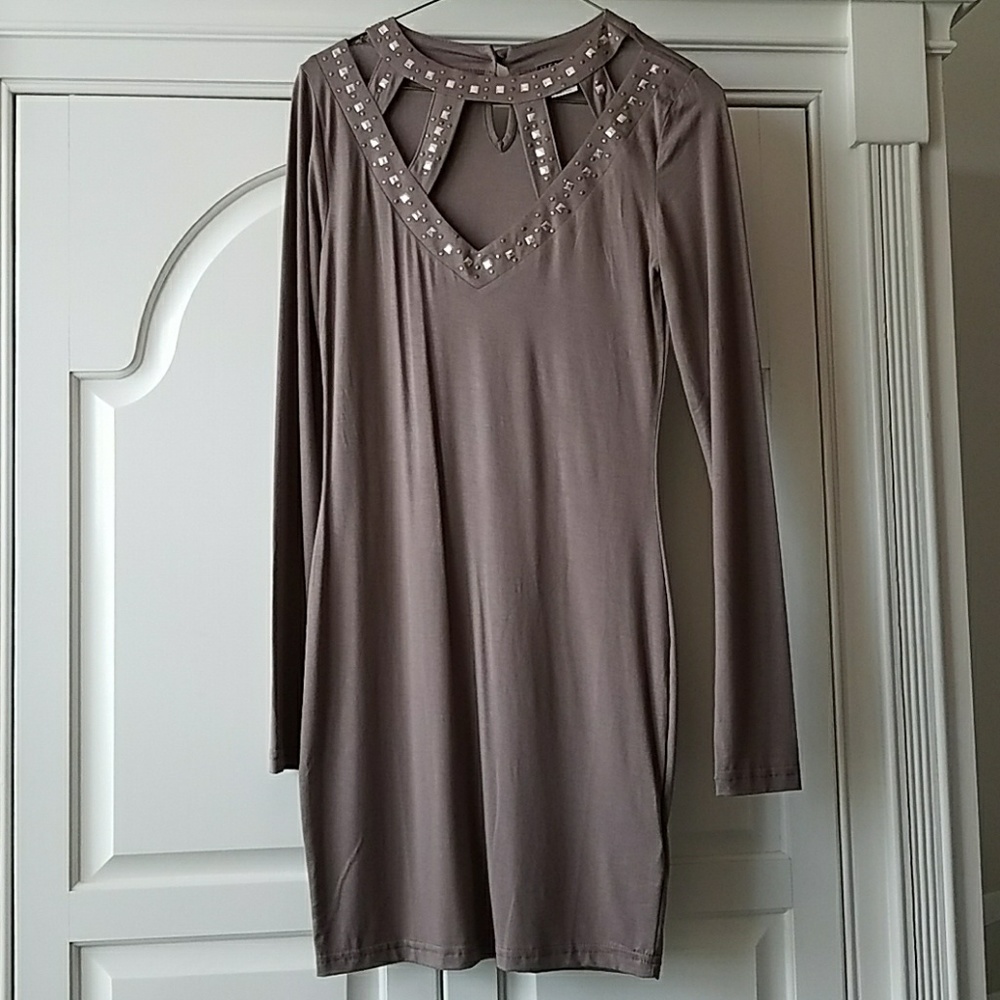 Venus dress with cutouts and silver rhinestones!